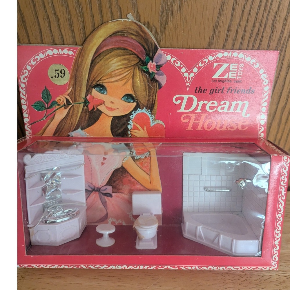 Vintage Zee Toys The Girl Friends Dream House Bathroom Furniture Set New In Box
